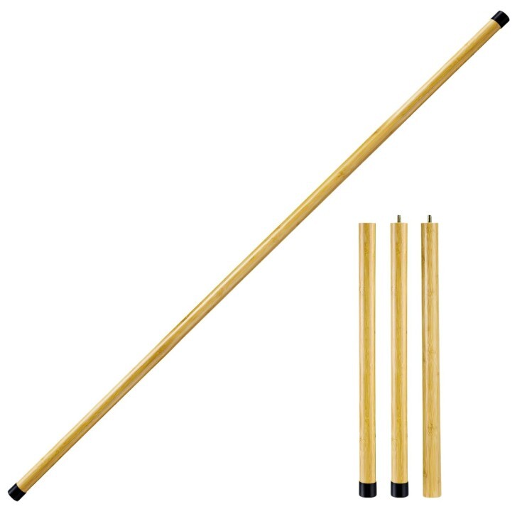 Palo de Pilates portátil plegable de 4 pies de estiramiento de bambú para movilidad