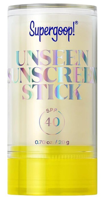 Supergoop! Unseen Protector solar en barra SPF 40 Invisible Sun Protection – Protector solar facial de amplio espectro