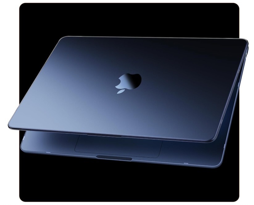 Funda compatible con MacBook Air de 13.6 pulgadas M4 M3 M2 2025 2024-2022 modelo A3240 A3113 A2681, funda rígida protectora resistente para MacBook Air M2 de 13 pulgadas, transparente