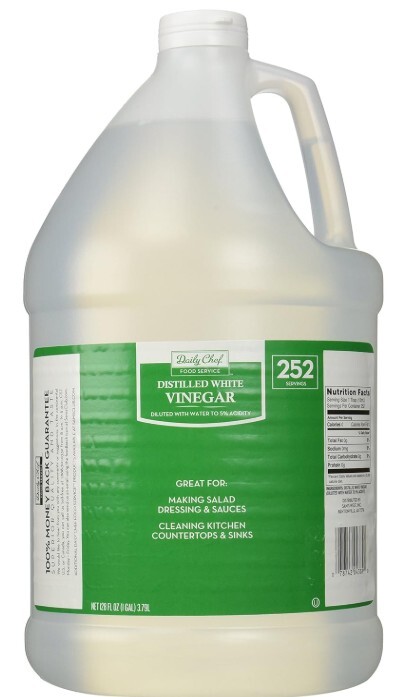 Daily Chef Vinagre blanco destilado, botella de galón