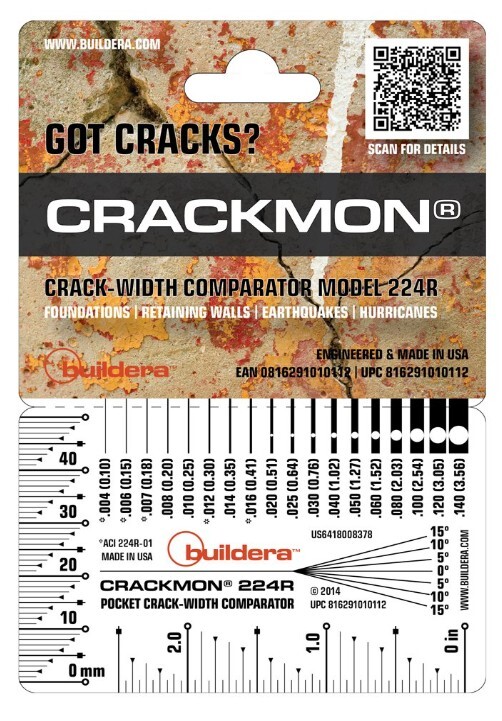 Medidor comparador de ancho de grieta CRACKMON® 224R (compatible con ACI 224R-01)