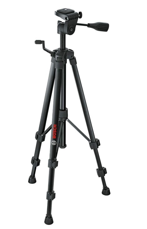 BOSCH BT 150 – Trípode compacto con altura extensible para uso con láseres de línea, láseres puntuales y medidas de distancia láser