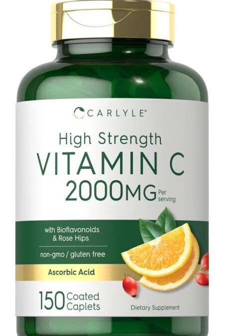 Carlyle Vitamina C 2000 mg | con escaramujos y bioflavonoides | 300 cápsulas | Suplemento vegetariano, sin OMG, sin gluten