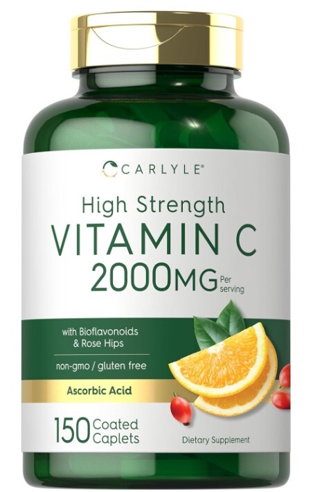 Carlyle Vitamina C 2000 mg | con escaramujos y bioflavonoides | 300 cápsulas | Suplemento vegetariano, sin OMG, sin gluten