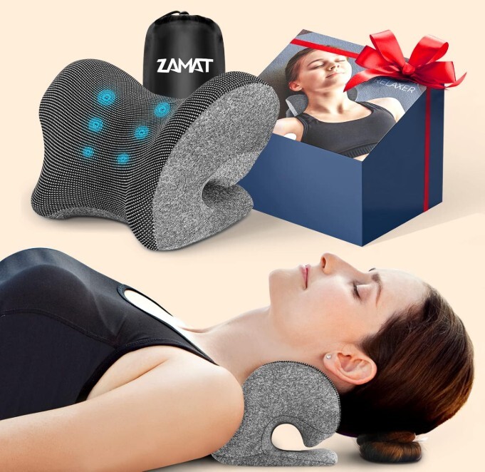 ZAMAT – Almohada de terapia magnética para relajación de cuello y hombros, ideal para Pilates