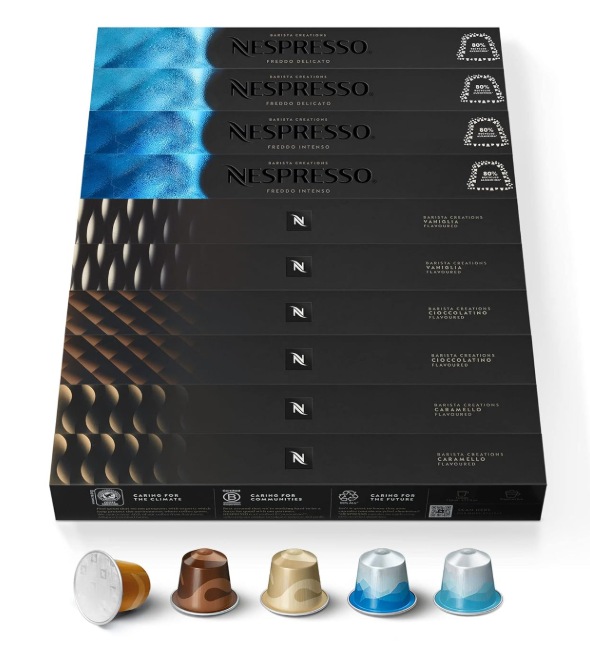 Nespresso Cápsulas Original Line, paquete variado Barista, 100 unidades de cápsulas de café expreso