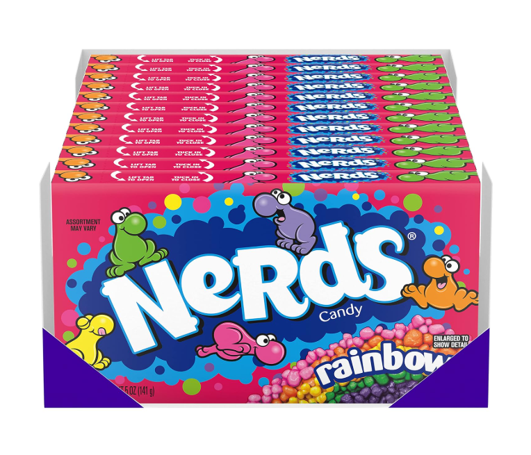 Nerds Candy, Rainbow, cajas de dulces de cine de 5 onzas (paquete de 12)
