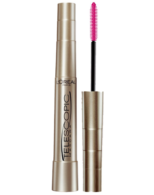 L’Oreal Paris – Máscara de alargamiento de pestañas, maquillaje telescópico original, negro más negro, 8 mL (paquete de 1)