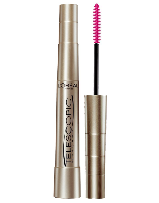 L’Oreal Paris – Máscara de alargamiento de pestañas, maquillaje telescópico original, negro más negro, 8 mL (paquete de 1)