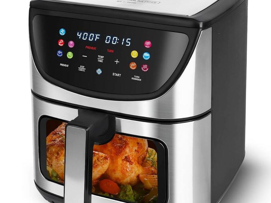 GlowWise – 8.5QT Touchscreen Air Fryer, Basket with Digital Display, 8 Presets for Air Fry, Bake, Roast, Broil in Minutes (Black) – Blank
