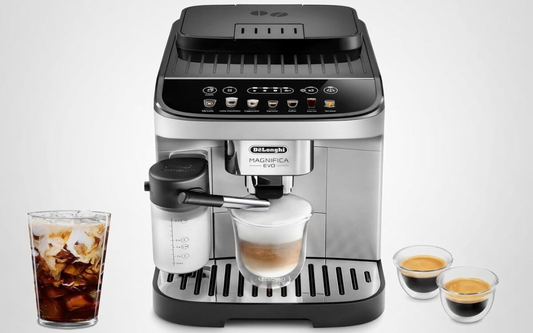 De’Longhi Magnifica Evo ECAM29084SB – Cafetera automática de café expreso con espumador de leche automático y molinillo integrado, para café con leche, capuchino, café helado